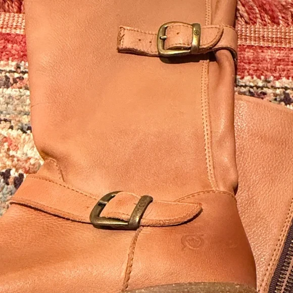 Tan Leather Mid-Calf Boots - Picture 10 of 11